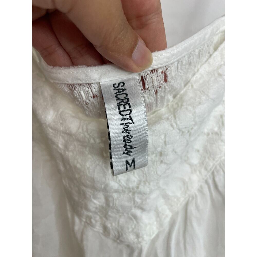 Sacred Thread Lightweight Patchwork Lace Boho Coa… - image 8